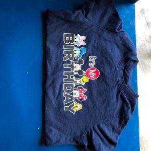 Adorable kids short sleeved Disney  birthday shirt.